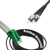 Duplex Outdoor Armored Patch Cord LC/APC - ST/UPC OS2 9/125 Singlemode