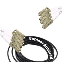 4 Fiber Outdoor Armored Patch Cord LC/UPC-LC/UPC OM2 50/125 Multimode