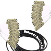 8 Fiber Outdoor Armored Patch Cord LC/UPC-LC/UPC OM2 50/125 Multimode