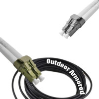 Duplex Outdoor Armored Patch Cord LC/UPC - LC/UPC OM2 50/125 Multimode