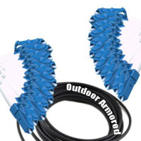 12 Fiber Outdoor Armored Patch Cord LC/UPC - LC/UPC 9/125 Singlemode