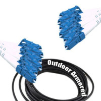 6 Fiber Outdoor Armored Patch Cord LC/UPC - LC/UPC 9/125 Singlemode