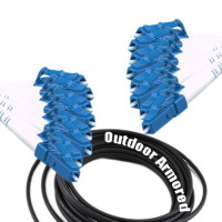 8 Fiber Outdoor Armored Patch Cord LC/UPC - LC/UPC 9/125 Singlemode