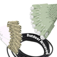 8 Fiber Outdoor Armored Patch Cord LC/UPC-SC/UPC OM1 62.5/125 MMF