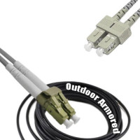 Duplex Outdoor Armored Patch Cord LC/UPC-SC/UPC OM1 62.5/125 Multimode