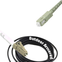 Simplex Outdoor Armored Patch Cord LC/UPC-SC/UPC OM1 62.5/125 MMF