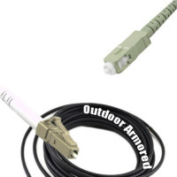 Simplex Outdoor Armored Patch Cord LC/UPC-SC/UPC OM2 50/125 Multimode