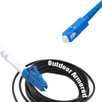 Simplex Outdoor Armored Patch Cord LC/UPC - SC/UPC 9/125 Singlemode