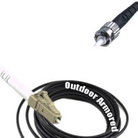Simplex Outdoor Armored Patch Cord LC/UPC-ST/UPC OM2 50/125 Multimode