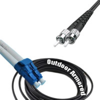 Duplex Outdoor Armored Patch Cord LC/UPC - ST/UPC OS2 9/125 Singlemode