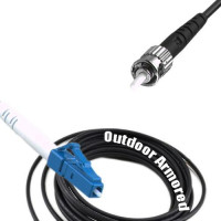 Simplex Outdoor Armored Patch Cord LC/UPC - ST/UPC 9/125 Singlemode