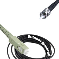 Simplex Outdoor Armored Patch Cord SC/UPC-ST/UPC OM1 62.5/125 MMF