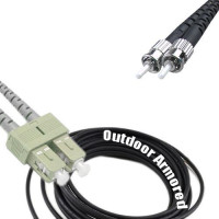 Duplex Outdoor Armored Patch Cord SC/UPC - ST/UPC OM2 50/125 Multimode