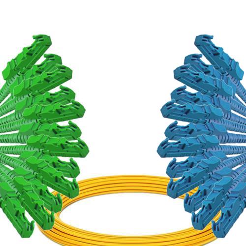 12 Fiber E2000/APC to E2000/UPC Patch Cord OS2 9/125 Singlemode