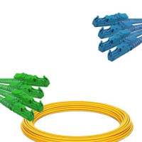 4 Fiber E2000/APC to E2000/UPC Patch Cord OS2 9/125 Singlemode