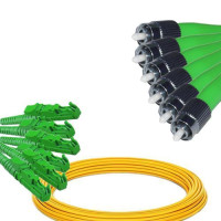 6 Fiber E2000/APC to FC/APC Patch Cord OS2 9/125 Singlemode
