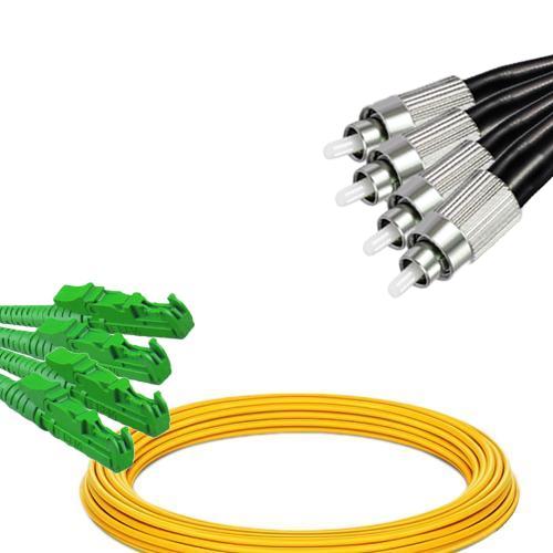 4 Fiber E2000/APC to FC/UPC Patch Cord OS2 9/125 Singlemode