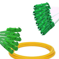 6 Fiber E2000/APC to LC/APC Patch Cord OS2 9/125 Singlemode