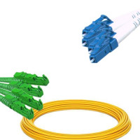 4 Fiber E2000/APC to LC/UPC Patch Cord OS2 9/125 Singlemode