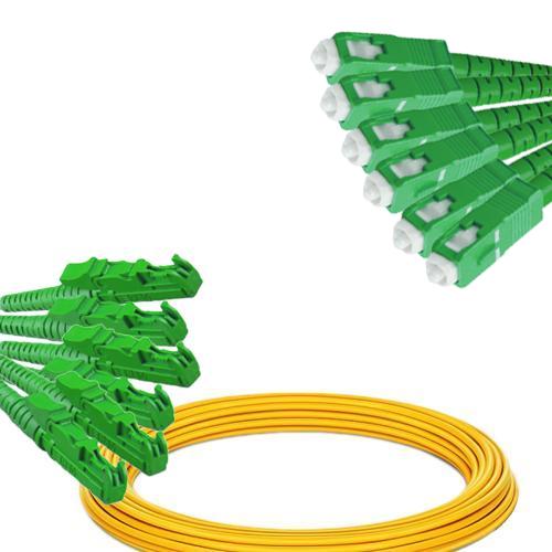 6 Fiber E2000/APC to SC/APC Patch Cord OS2 9/125 Singlemode