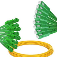 8 Fiber E2000/APC to SC/APC Patch Cord OS2 9/125 Singlemode