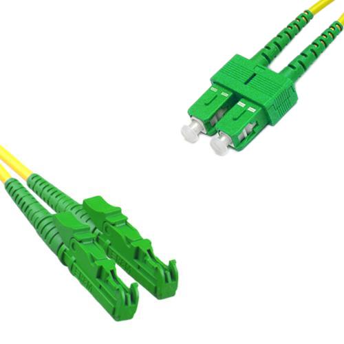 E2000/APC to SC/APC Patch Cord OS2 9/125 Singlemode Duplex