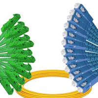 12 Fiber E2000/APC to SC/UPC Patch Cord OS2 9/125 Singlemode