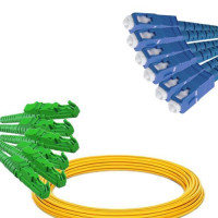 6 Fiber E2000/APC to SC/UPC Patch Cord OS2 9/125 Singlemode