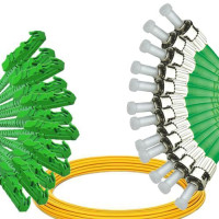 12 Fiber E2000/APC to ST/APC Patch Cord OS2 9/125 Singlemode