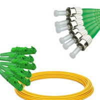 6 Fiber E2000/APC to ST/APC Patch Cord OS2 9/125 Singlemode
