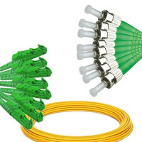 8 Fiber E2000/APC to ST/APC Patch Cord OS2 9/125 Singlemode