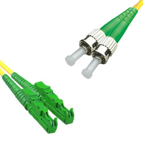 E2000/APC to ST/APC Patch Cord OS2 9/125 Singlemode Duplex