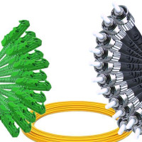 12 Fiber E2000/APC to ST/UPC Patch Cord OS2 9/125 Singlemode