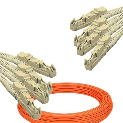 4 Fiber E2000/UPC to E2000/UPC Patch Cord OM2 50/125 Multimode