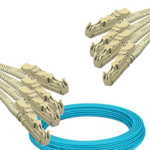 4 Fiber E2000/UPC to E2000/UPC Patch Cord OM3 50/125 Multimode