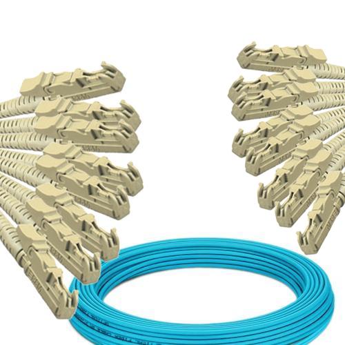 8 Fiber E2000/UPC to E2000/UPC Patch Cord OM3 50/125 Multimode
