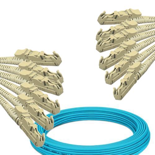 6 Fiber E2000/UPC to E2000/UPC Patch Cord OM4 50/125 Multimode