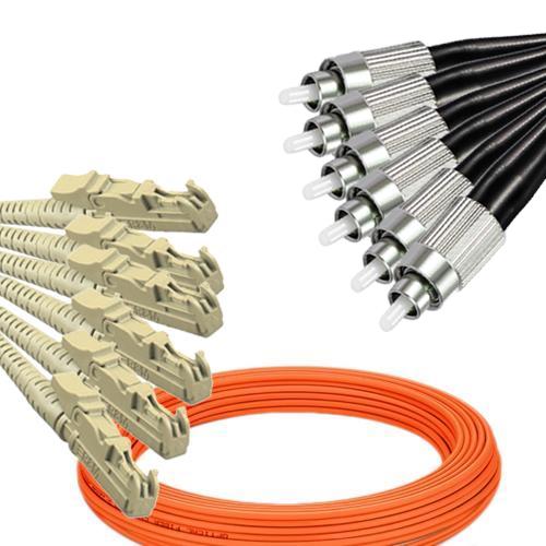 6 Fiber E2000/UPC to FC/UPC Patch Cord OM2 50/125 Multimode
