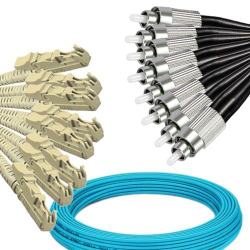 8 Fiber E2000/UPC to FC/UPC Patch Cord OM3 50/125 Multimode