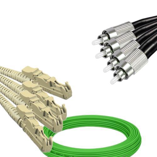 4 Fiber E2000/UPC to FC/UPC Patch Cord OM5 50/125 Multimode