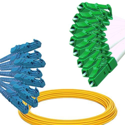 8 Fiber E2000/UPC to LC/APC Patch Cord OS2 9/125 Singlemode