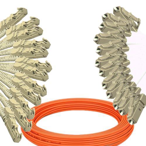 12 Fiber E2000/UPC to LC/UPC Patch Cord OM2 50/125 Multimode