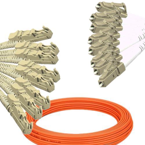 8 Fiber E2000/UPC to LC/UPC Patch Cord OM2 50/125 Multimode