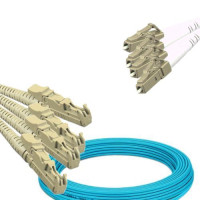 4 Fiber E2000/UPC to LC/UPC Patch Cord OM3 50/125 Multimode