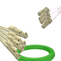 4 Fiber E2000/UPC to LC/UPC Patch Cord OM5 50/125 Multimode