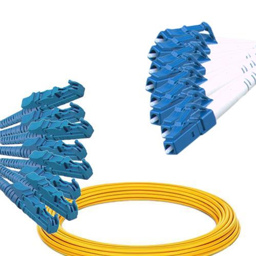 8 Fiber E2000/UPC to LC/UPC Patch Cord OS2 9/125 Singlemode