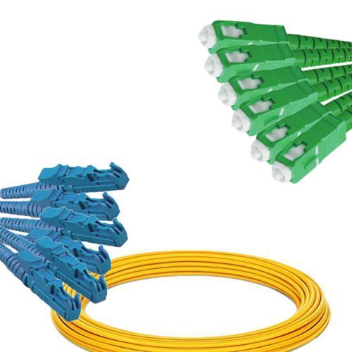 6 Fiber E2000/UPC to SC/APC Patch Cord OS2 9/125 Singlemode