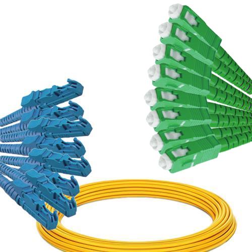 8 Fiber E2000/UPC to SC/APC Patch Cord OS2 9/125 Singlemode