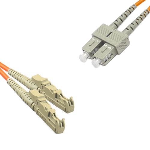E2000/UPC to SC/UPC Patch Cord OM2 50/125 Multimode Duplex