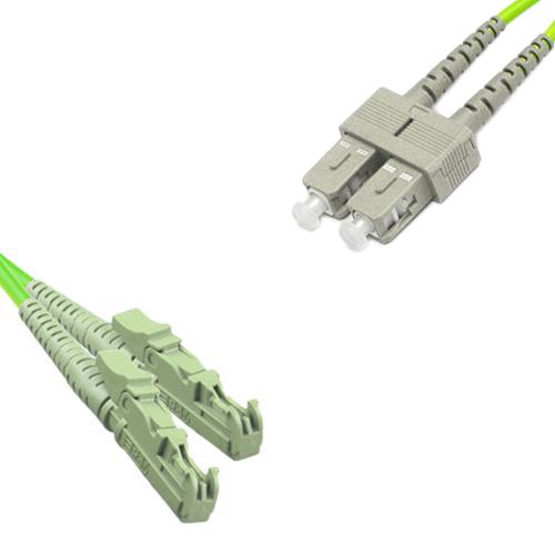E2000/UPC to SC/UPC Patch Cord OM5 50/125 Multimode Duplex